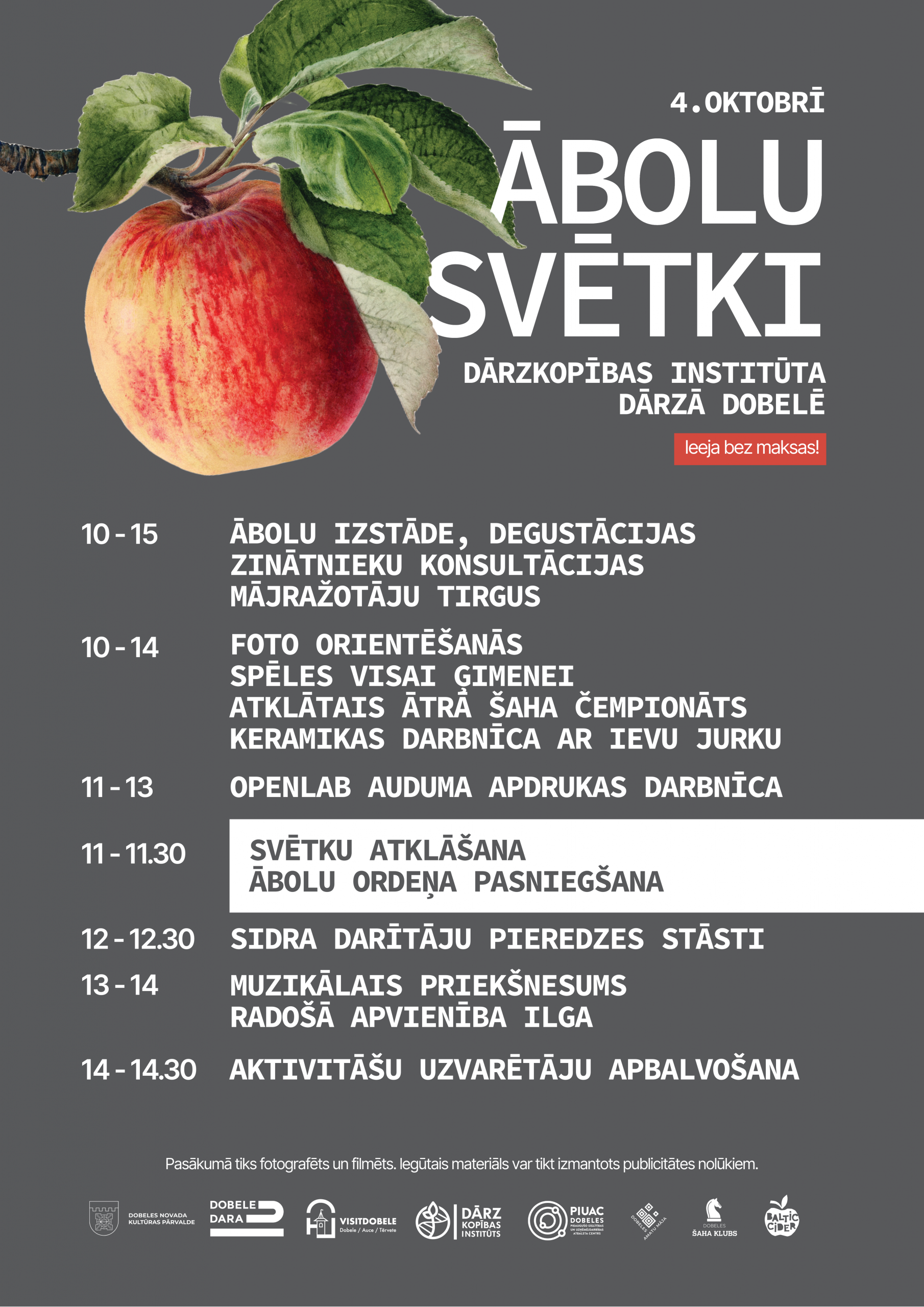 Ābolu svētki 4. oktobrī.