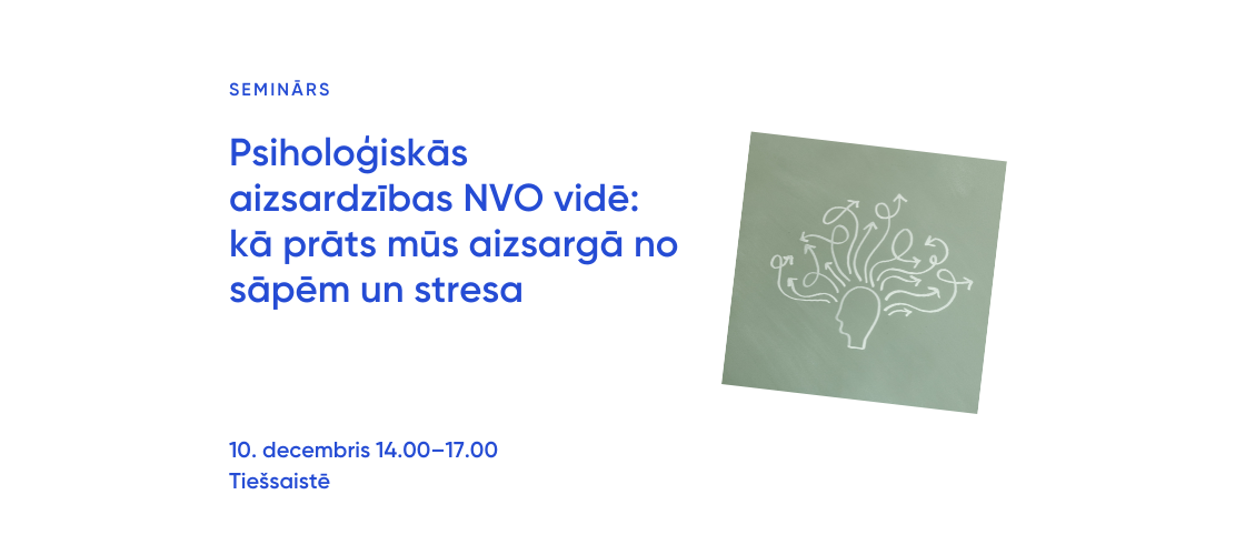 Seminārs “Psiholoģiskās aizsardzības NVO vidē: kā prāts mūs aizsargā no sāpēm un stresa”