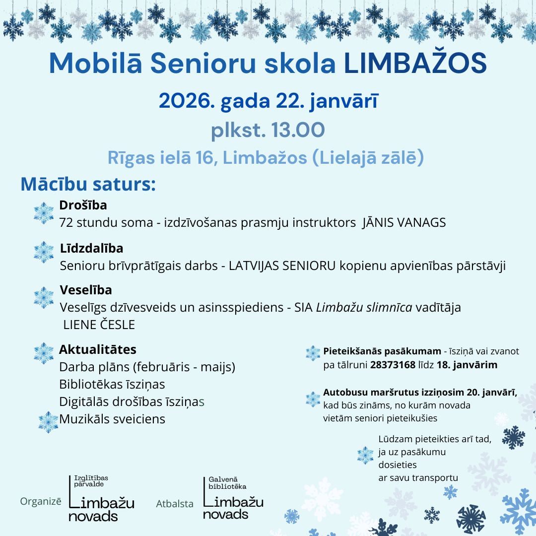 Mobila Senioru skola LIMBAŽOS
