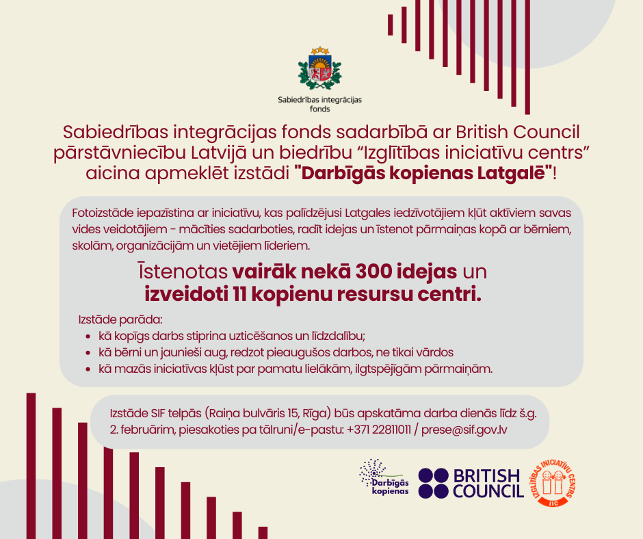 SIF telpās atklāta izstāde “Darbīgās kopienas Latgalē” 07.01.2026.