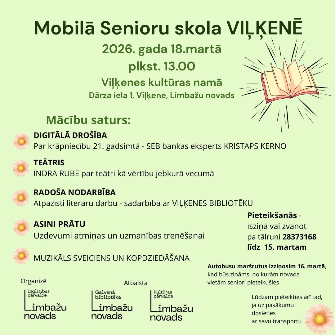 Limbažu novada Mobilā Senioru skola 25. februārī notika Pociema kultūras namā.