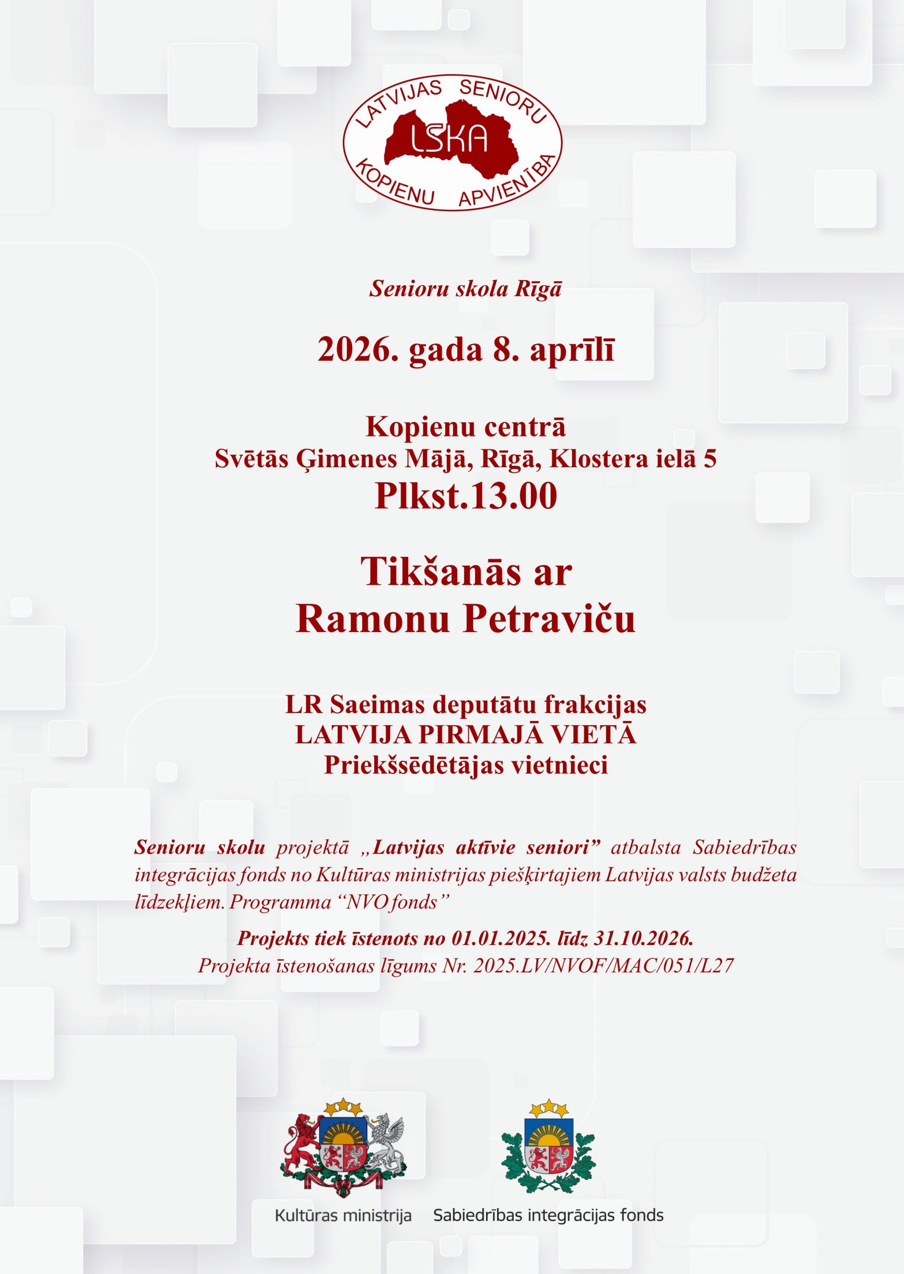 Tikšanās ar  Ramonu Petraviču