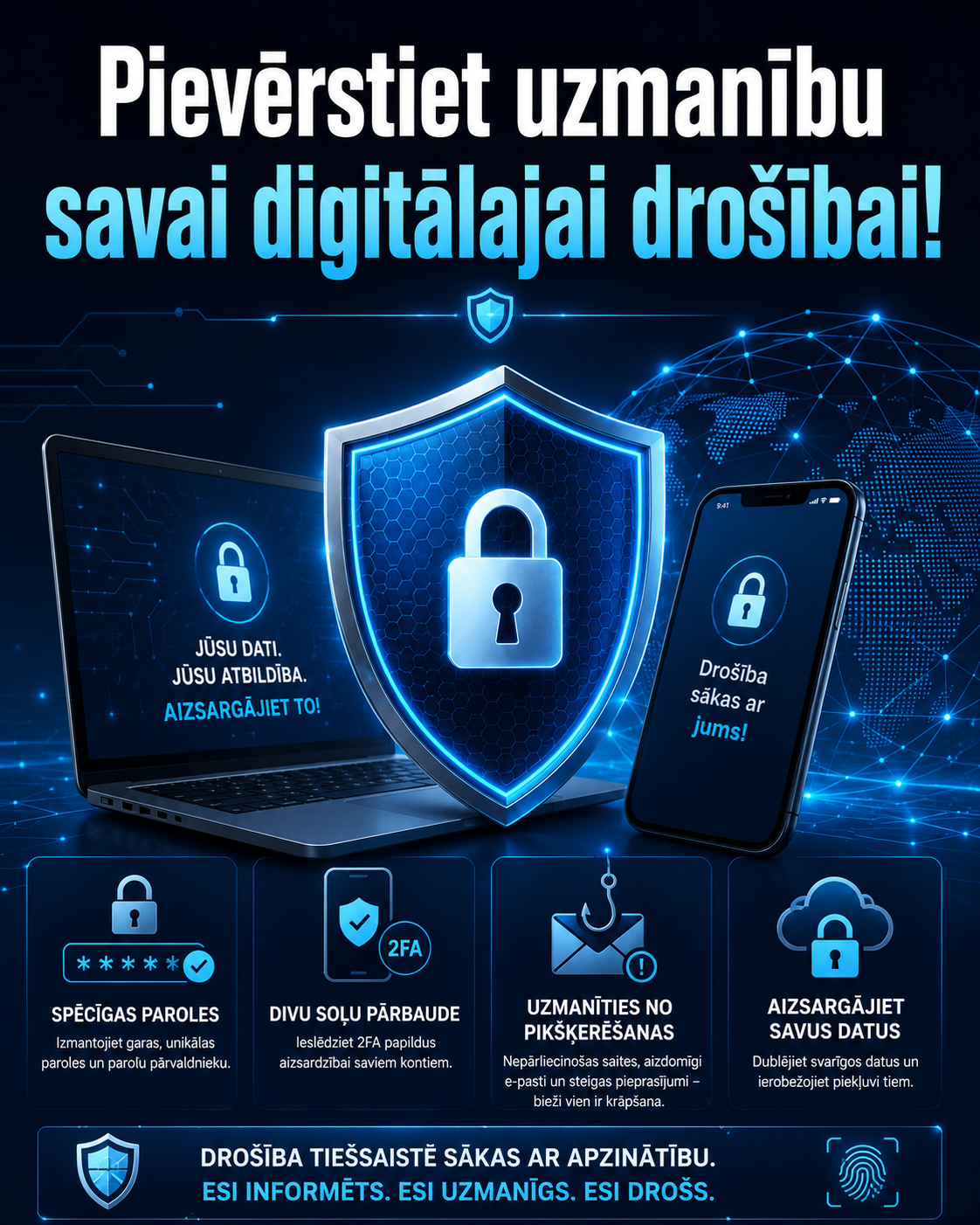Pievērstiet uzmanību savai digitālajai drošībai!