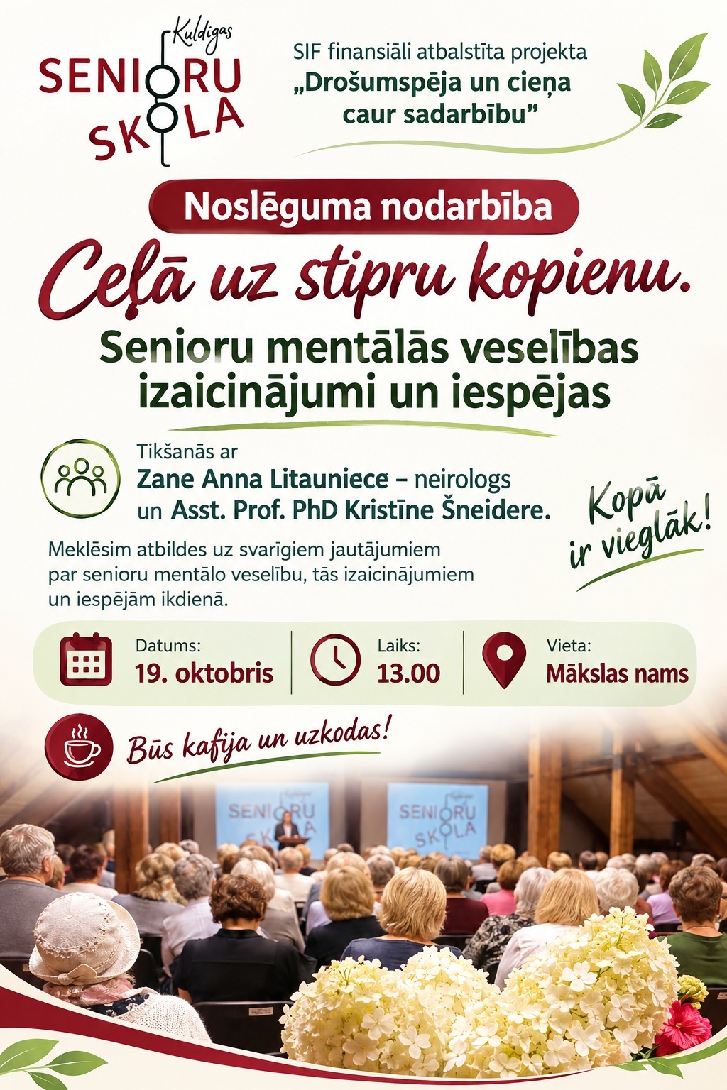 Ceļā uz stiprāku kopienu – saruna par senioru mentālo veselību, vajadzībām un iespējām